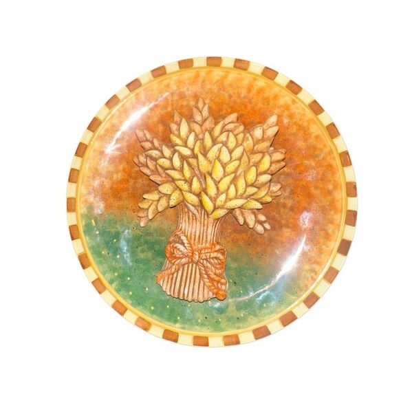 1980s Glazed Porcelain 3D Tree Relief Italian Plate decorative - Picture 1 of 9